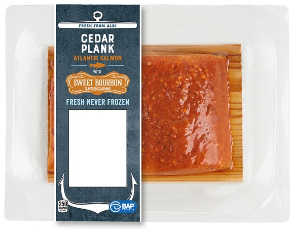 Fresh Sweet Bourbon Atlantic Salmon on a Cedar Plank -