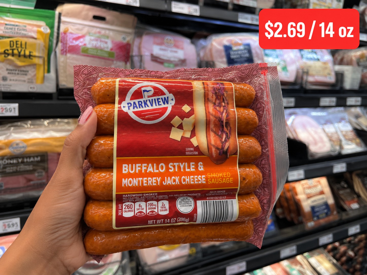 PARKVIEW Buffalo Style & Monterey Jack Cheese Sausage