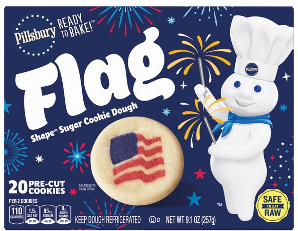 Pillsbury Flag Shaped Cookies -