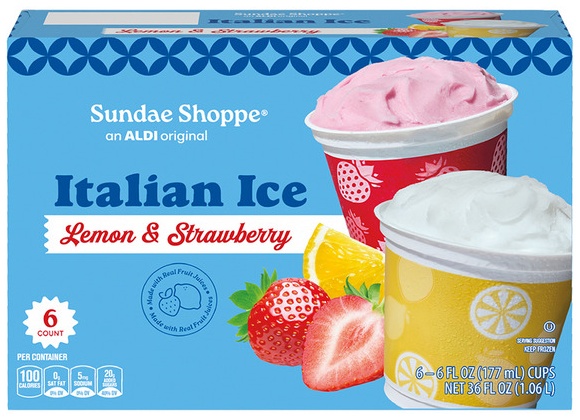 Sundae Shoppe Italian Ice - Lemon and Strawberry