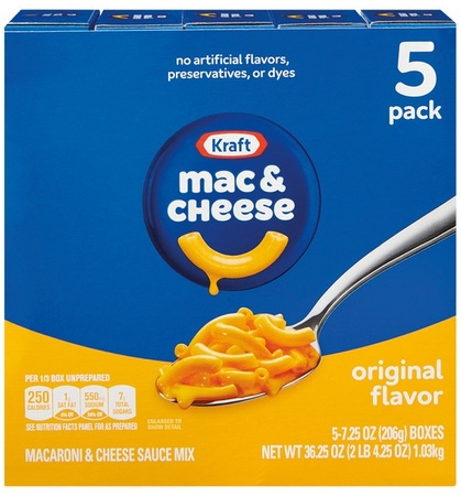 Kraft Mac & Cheese Family Size 5pk -