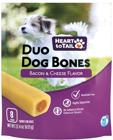 Heart to Tail Duo Dog Bones - Bacon and Cheese