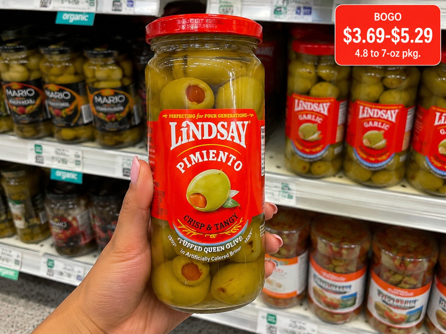 LINDSAY OLIVES Or Snack and Go! Olives, 4.8 to 7-oz pkg. (Excluding California Ripe Olives)