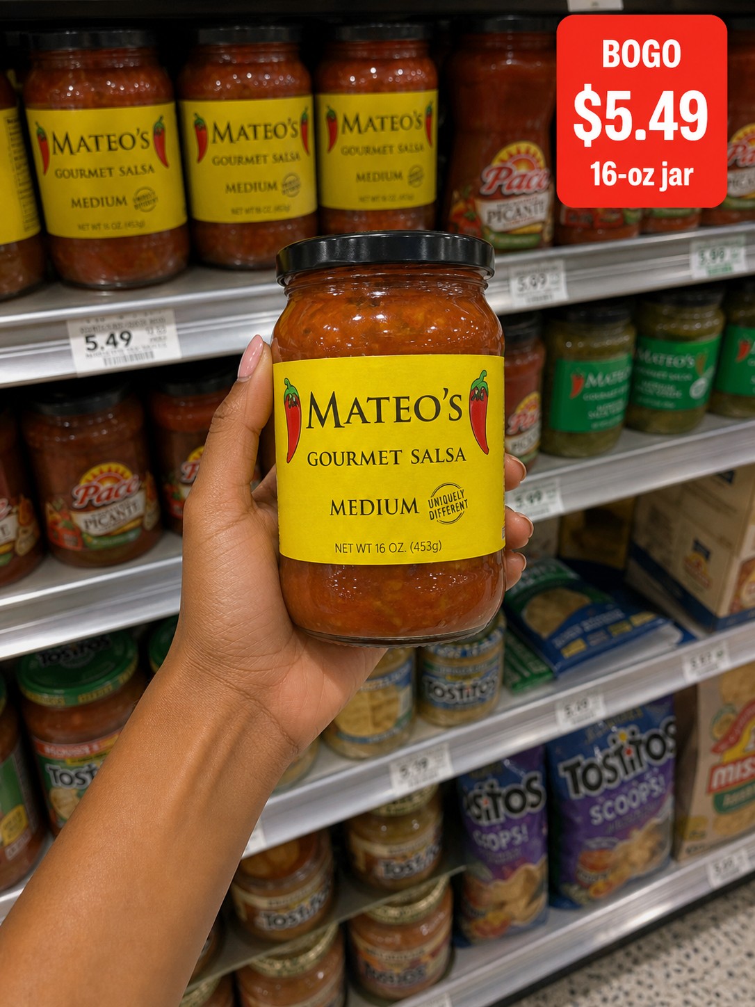 Mateo's Gourmet Salsa Medium, 16-oz jar