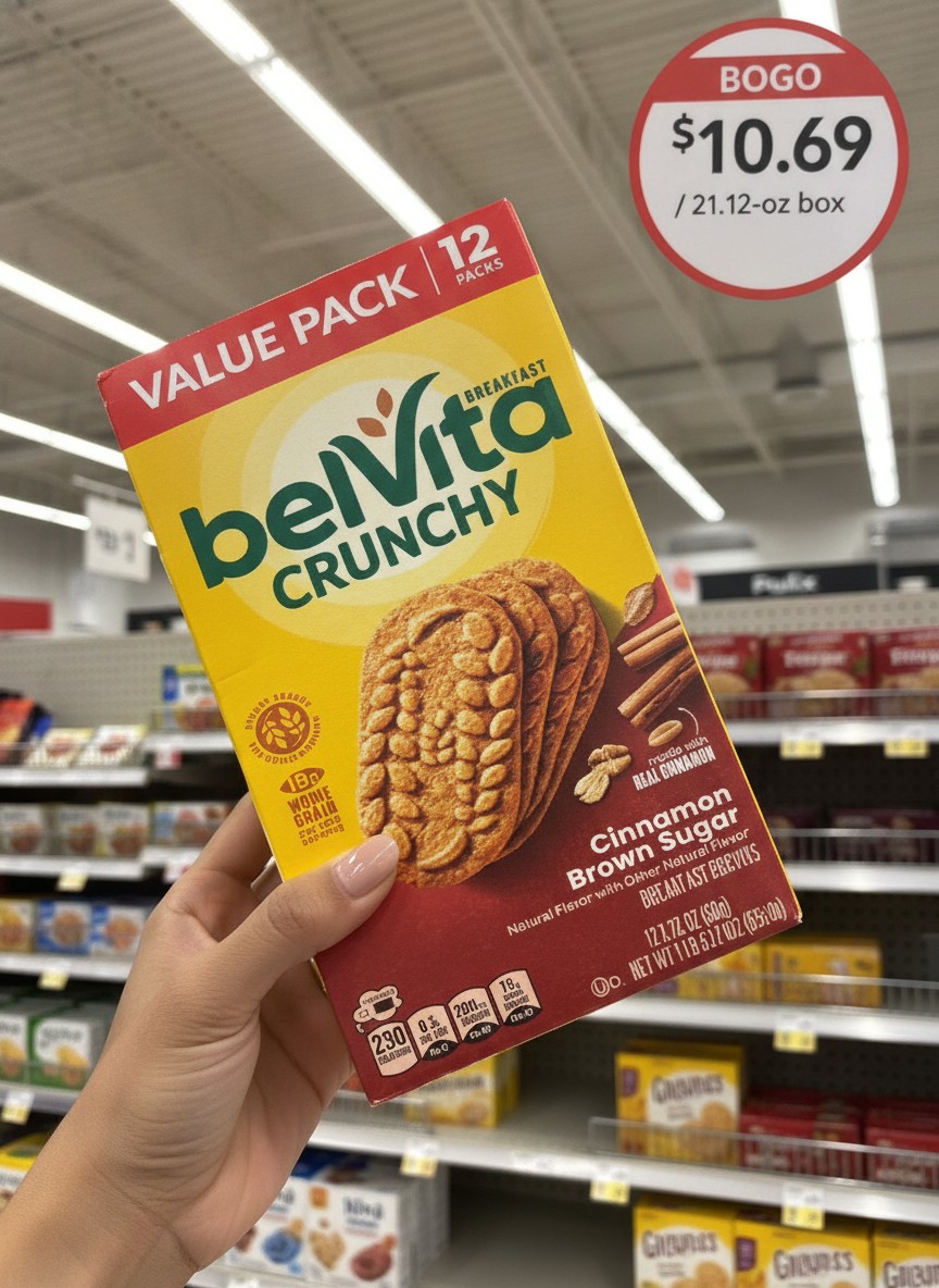 belVita Crunchy Breakfast Biscuits Cinnamon Brown Sugar