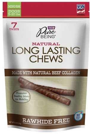 Pure Being Natural Long Lasting Collagen Dog Chew - Twist