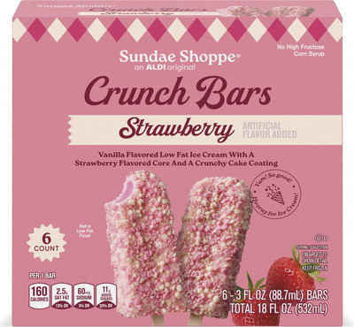 Sundae Shoppe Chocolate or Strawberry Crunch Bars