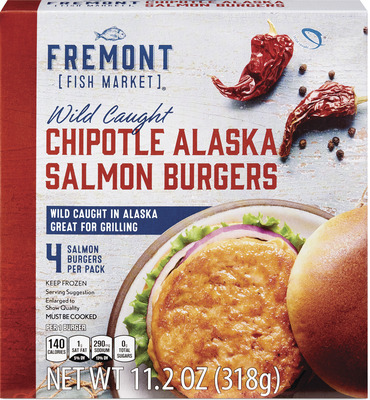 Fremont Fish Market Salmon Burgers Chipotle or Teriyaki