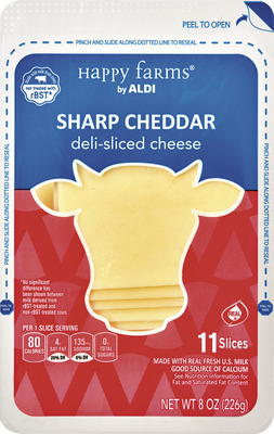 Happy Farms Deli-Sliced Sharp Cheddar Cheese