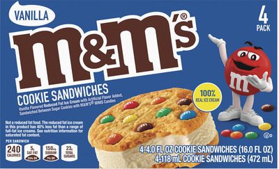 M&M's Ice Cream Cookie Sandwiches