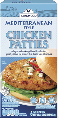 Kirkwood Mediterranean or Mexi Cali Chicken Patties