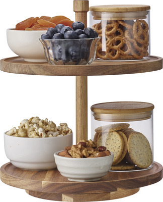 Crofton Two-Tier Wooden Lazy Susan