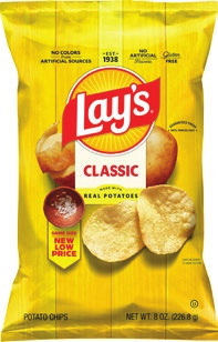 Lay's Potato Chips 5-8 oz, Pringles Super Stacks 4.9-5.6 oz, Planters Peanuts 16 oz or Kellogg's Town House Crackers 8.7-13 oz
