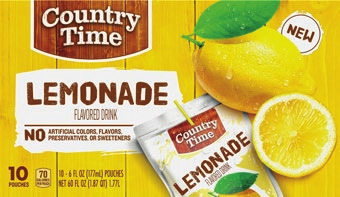 10 Pk Capri Sun or Country Time 6 oz pouches or Welch's Sparkling Juice 25.4 oz