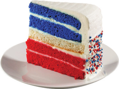 David's Patriotic Cake Slice