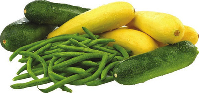 Green Snap Beans or Yellow or Zucchini Squash or Vine Ripe Tomatoes