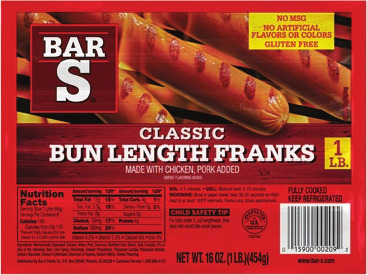 Bar-S Jumbo Franks 16 oz or Oscar Mayer Value Lunchables 1.3-1.9 oz