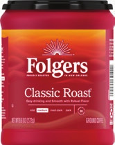 Community Coffee 11-12 oz bag or Folgers Coffee 9.6 oz can or 10 ct pods