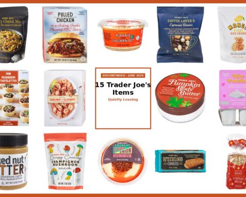 Collage of Trader Joe's items discontinued in June 2026