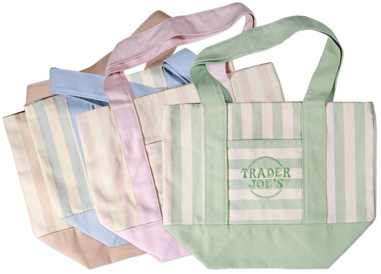 Striped Mini Canvas Tote Bag - official