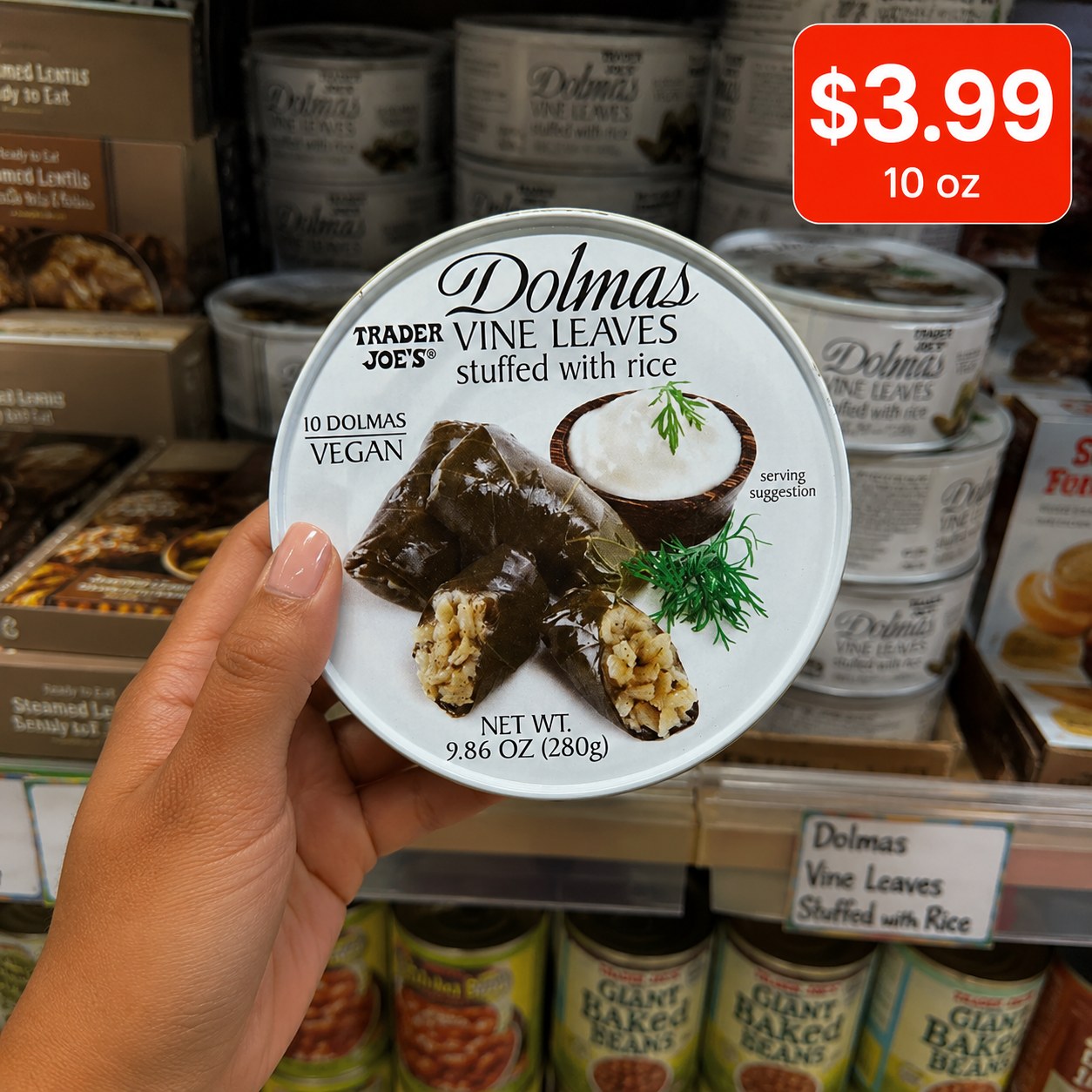 Trader Joe's Dolmas Vine Leaves Stuffed with Rice