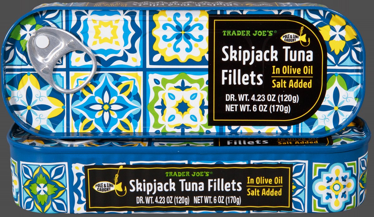 Skipjack Tuna Fillets in Olive Oil at Trader Joe's