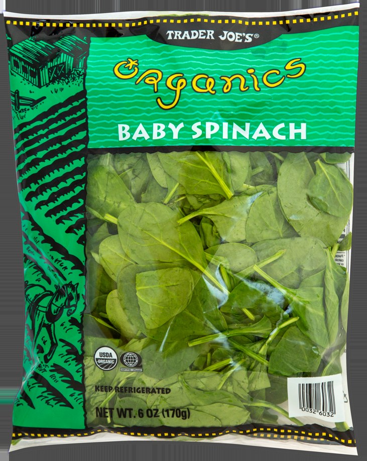 Organic Baby Spinach at Trader Joe's