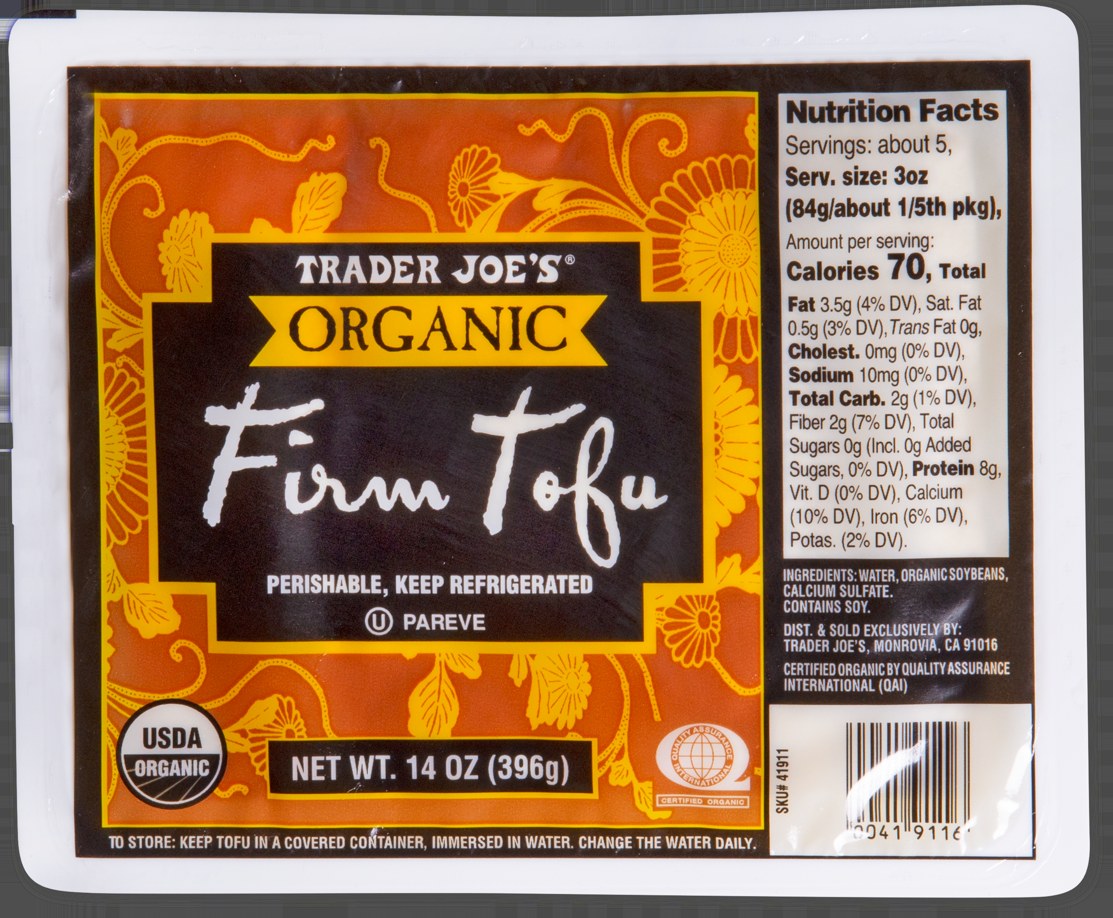 Organic Firm Tofu at Trader Joe's