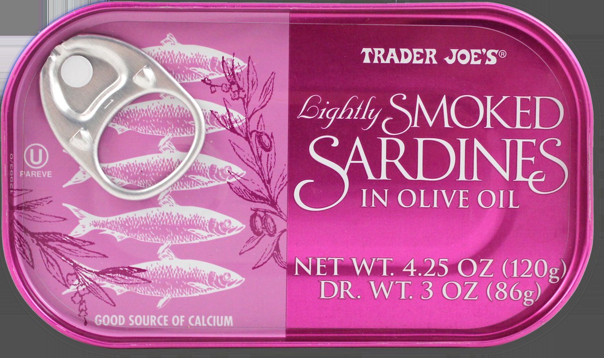 Lightly Smoked Sardines in Olive Oil at Trader Joe's
