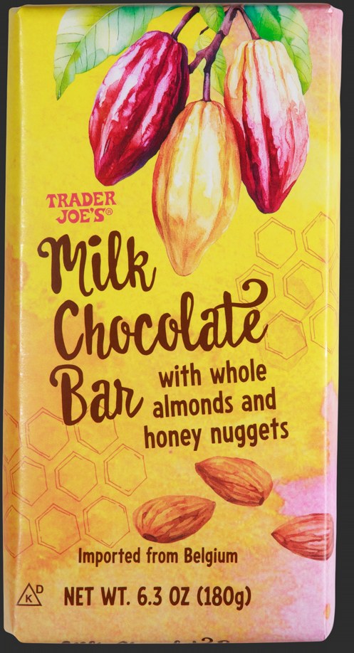Trader Joe's Milk Chocolate Bar with Almonds and Honey Nuggets