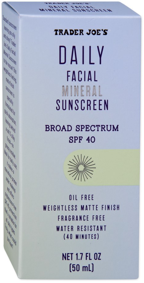 Daily Facial Mineral Sunscreen SPF 40 at Trader Joe's