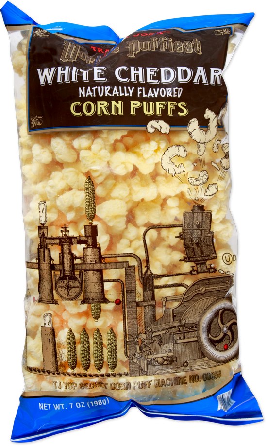 Trader Joe's World's Puffiest White Cheddar Corn Puffs