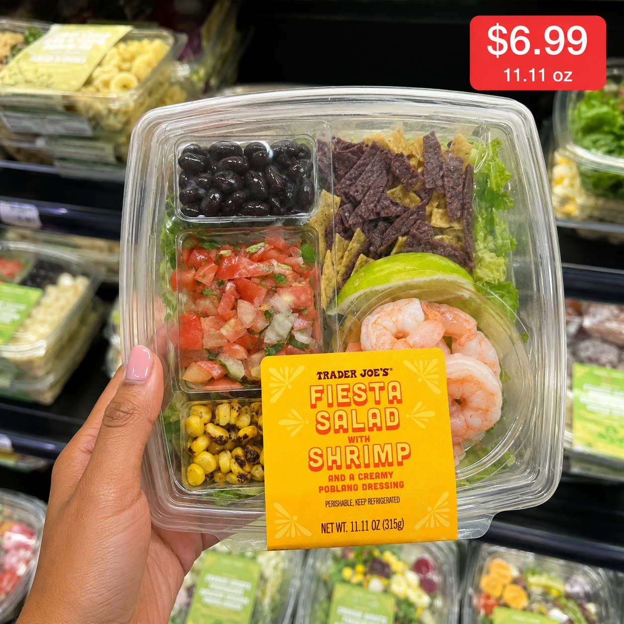 Trader Joe's Fiesta Salad with Shrimp