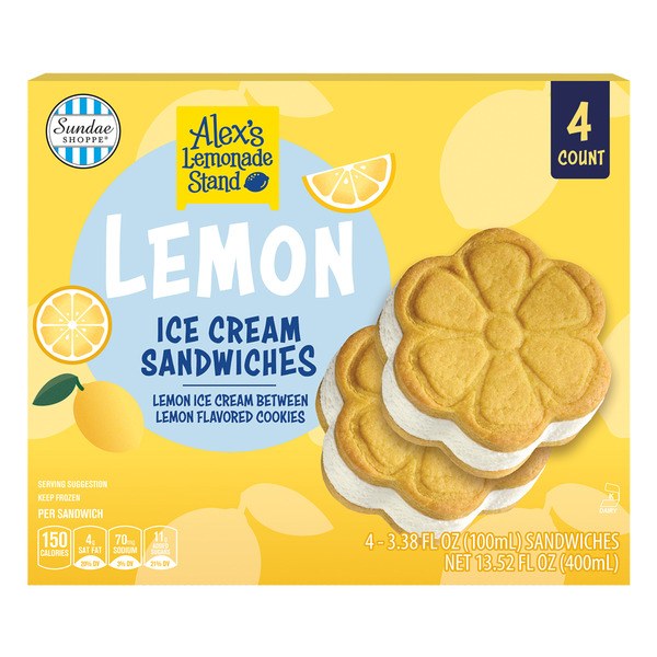 1. Sundae Shoppe Lemon Ice Cream Sandwiches