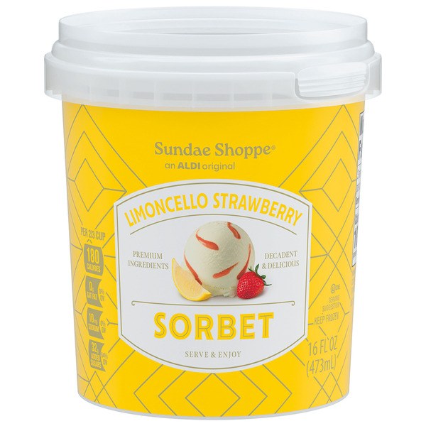 3. Sundae Shoppe Limoncello Strawberry Sorbet
