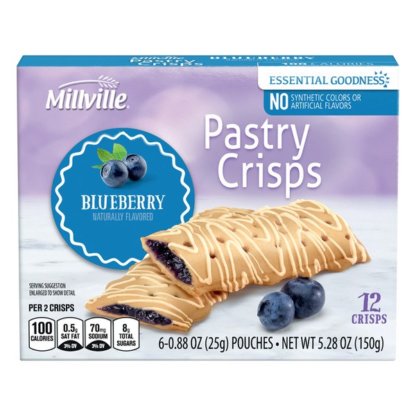 Millville Blueberry Pastry Crisps (box of 12) - $2.55 → $2.15