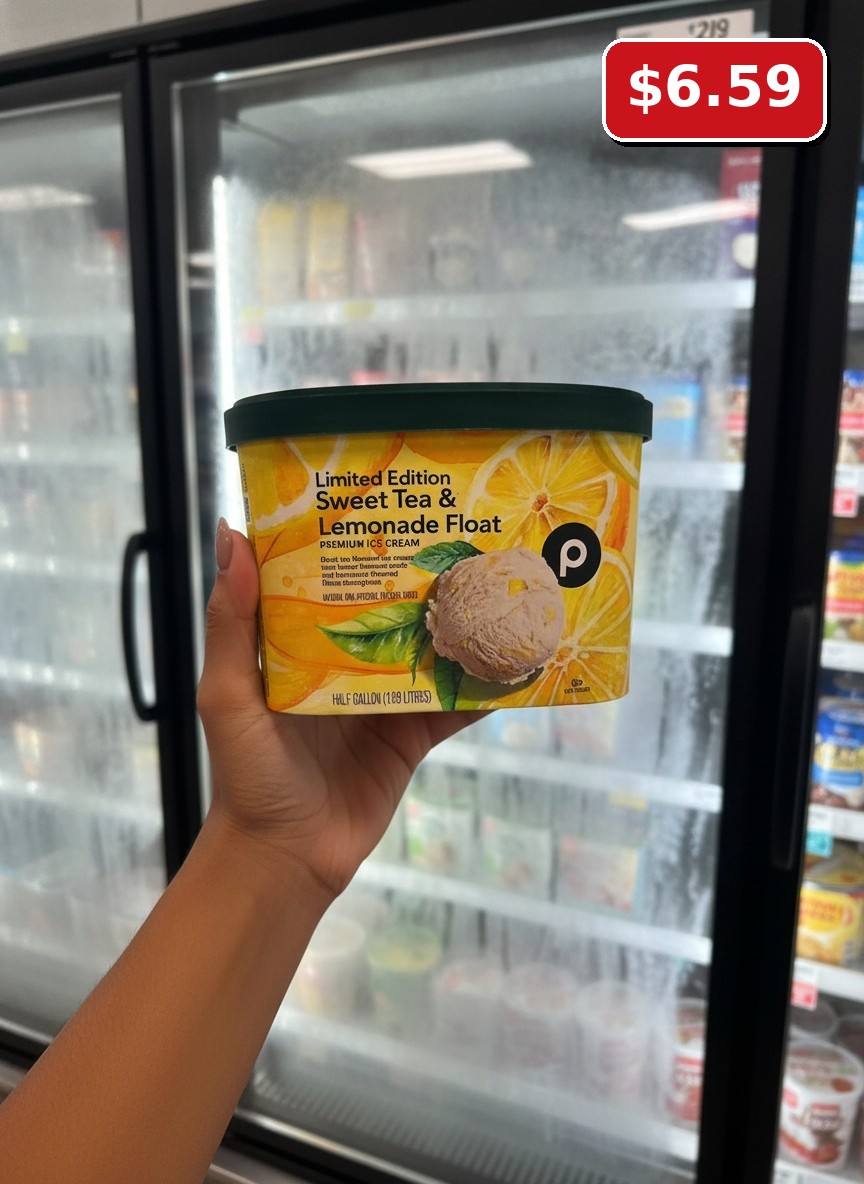 Publix Limited Edition Sweet Tea & Lemonade Float Premium Ice Cream