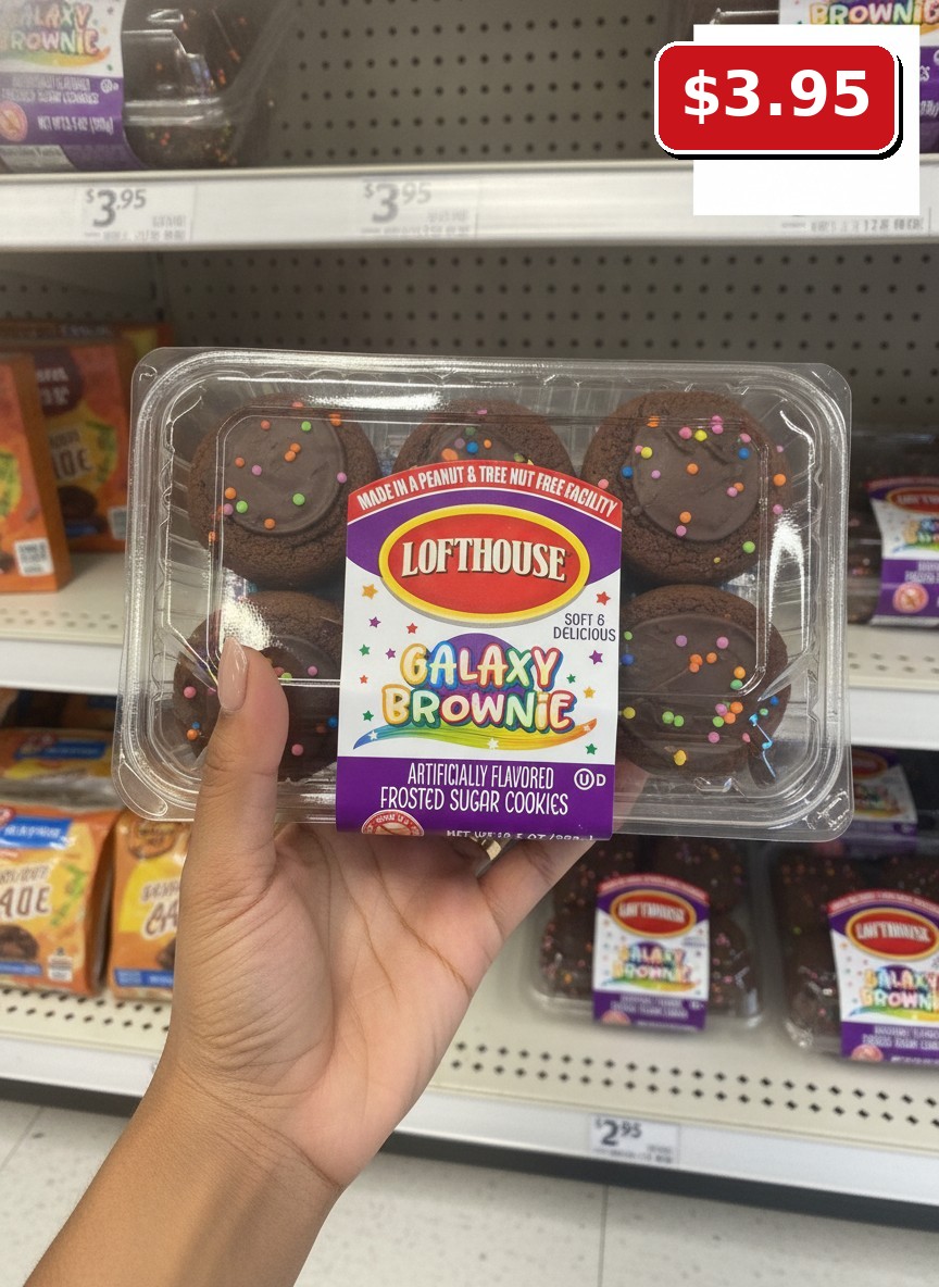 LOFTHOUSE GALAXY BROWNIE ARTIFICIALLY FLAVORED FROSTED SUGAR COOKIES