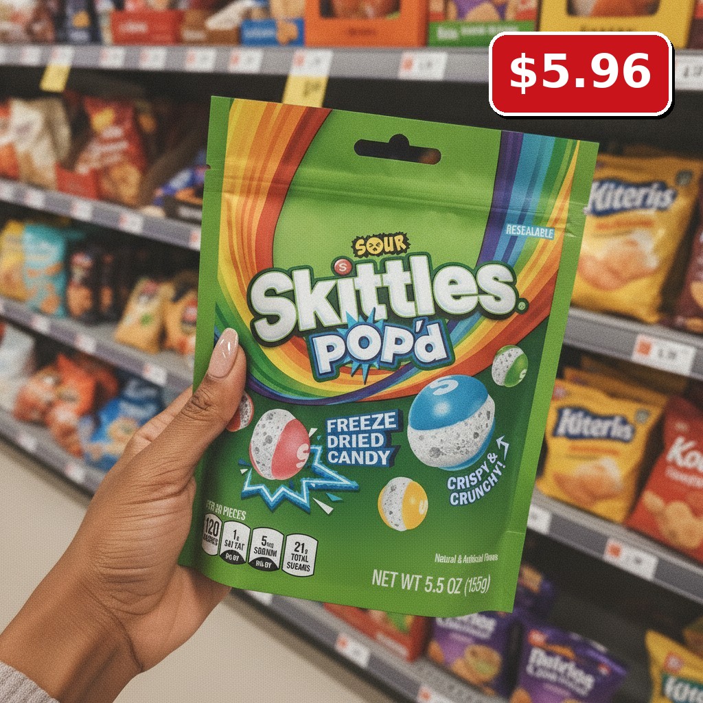SOUR Skittles Pop'd FREEZE DRIED CANDY