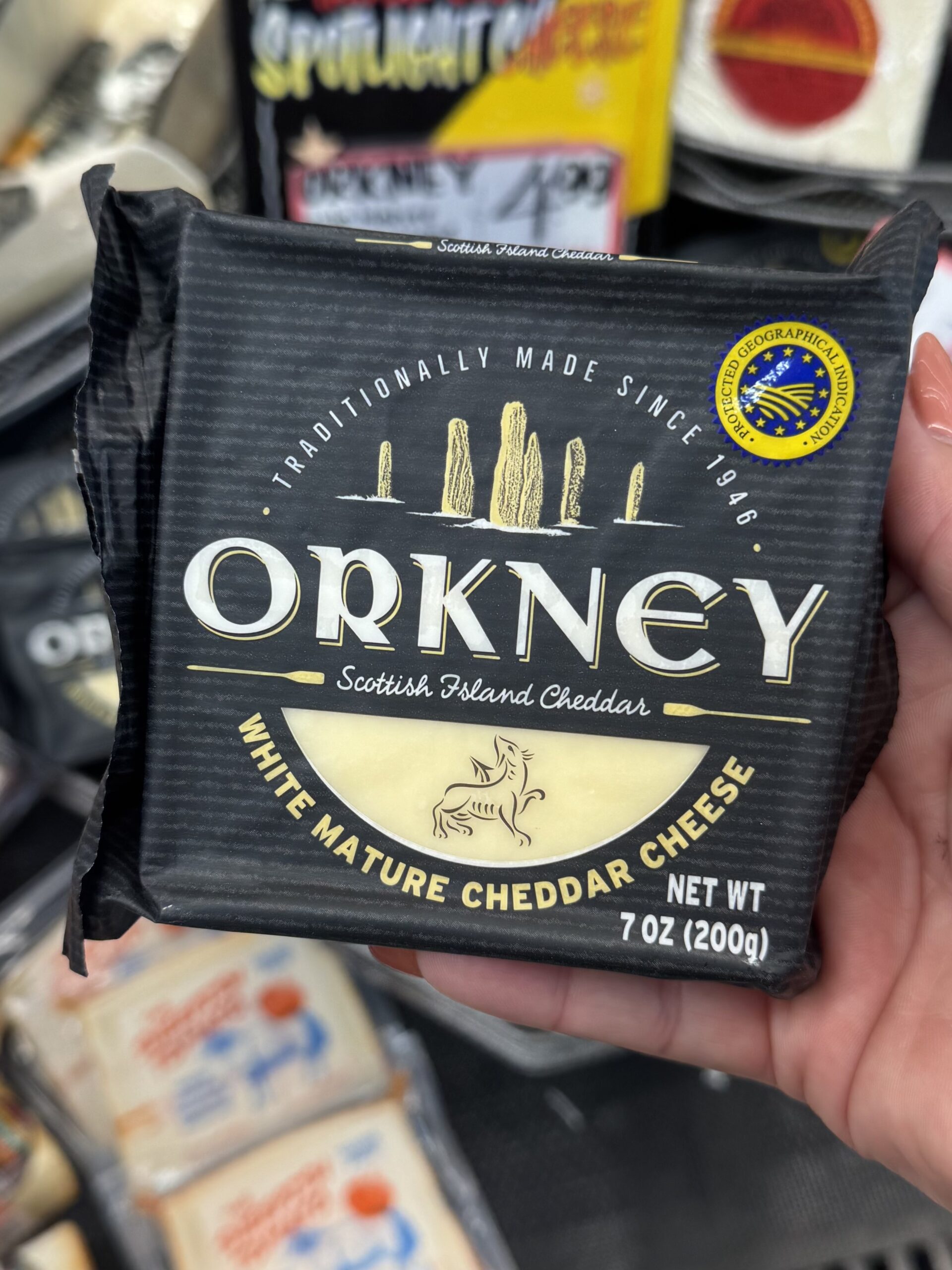 Orkney Scottish Island Cheddar White Mature Cheddar Cheese - in store