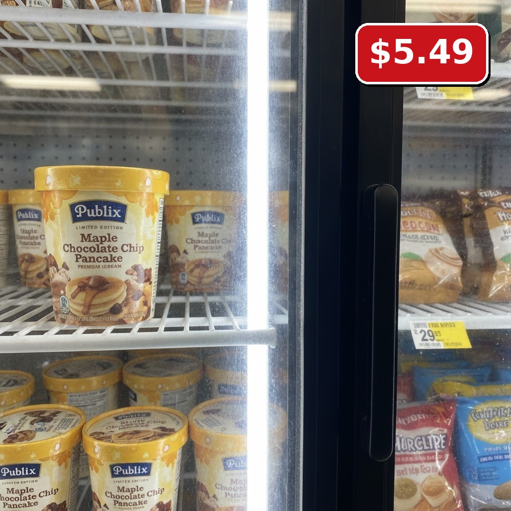 Publix Limited Edition Maple Chocolate Chip Pancake PREMIUM ICE CREAM