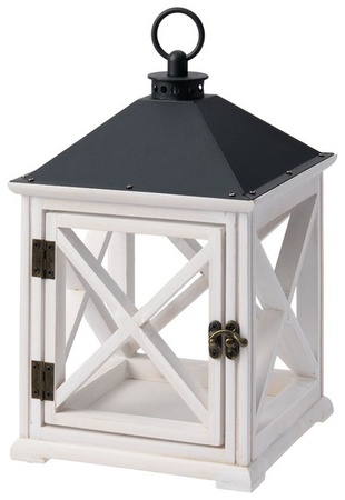 KIRKTON HOUSE Candle Warmer Lantern - White Wood