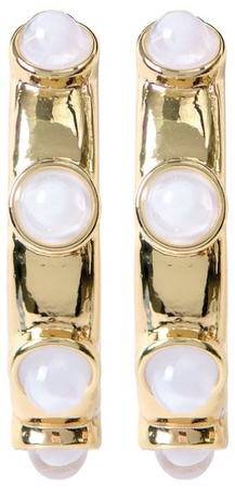 Serra Everyday Fashion Earring - Whit Stone Hoop