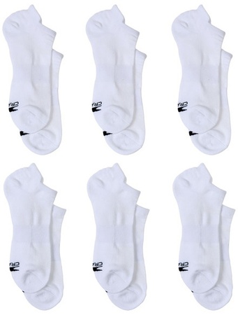 Crane Cushion Socks No Show - White