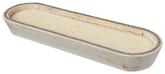 KIRKTON HOUSE Rustic Carved Wood Candle - White Jasmine & Birchwood