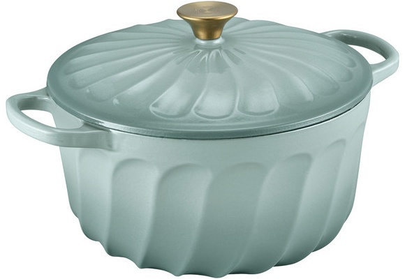 Crofton Cast Iron Textured 6qt Dutch or Bread Oven - Sea Salt Dutch Oven