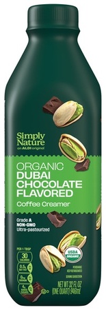 Simply Nature Organic Dubai Chocolate Flavored Creamer - 