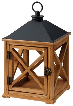 KIRKTON HOUSE Candle Warmer Lantern - Natural Wood