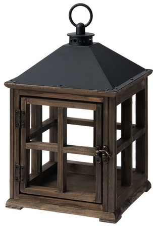 KIRKTON HOUSE Candle Warmer Lantern - Dark Wood