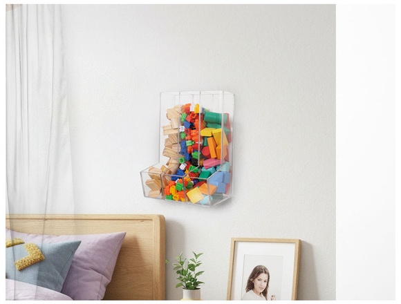 KIRKTON HOUSE Acrylic Wall Storage - Rectangular with Divider